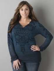 Burnout stripe pullover hoodie by Seven7