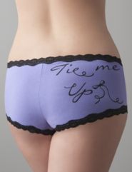 Tie Me Up cotton boyshort panty by Cacique