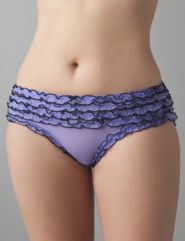 Sheer ruffled hipster panty by Cacique