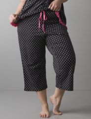Polka dot cropped sleep pant by Cacique