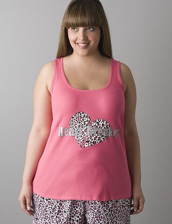 Heart Breaker ribbed tank by Cacique