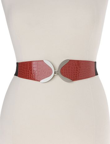 Patent croc tab belt by Lane Bryant