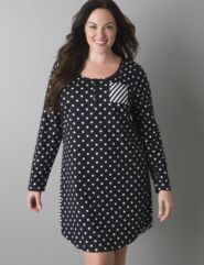 Dots and stripes sleep shirt