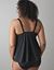 Twist front swim tank with built in Cacique plunge bra