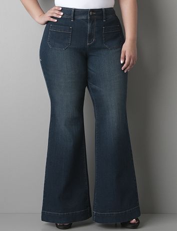 Plus size Denim bell bottom by Lane Bryant