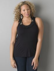 Embellished necklace tank by Lane Bryant