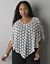 Polka dot layered poncho top by Lane Bryant