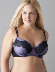 Embroidered mesh T shirt bra
