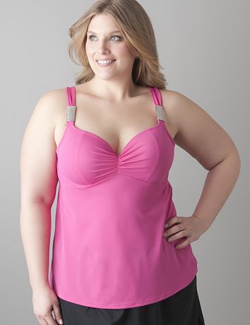 Swim tank with built in Cacique balconette bra