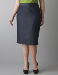 Refined denim pencil skirt by Lane Bryant