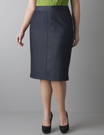 Refined denim pencil skirt by Lane Bryant