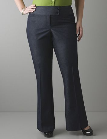 Refined denim flare pant by Lane Bryant