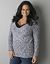 Deep V-neck marled sweater by Lane Bryant