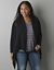 Cable knit flyaway cardigan by Seven7