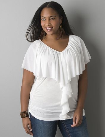 Cascade ruffle top by Seven7
