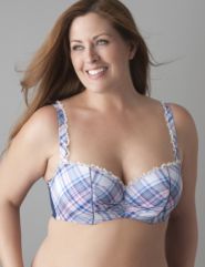 Plaid bandeau bra
