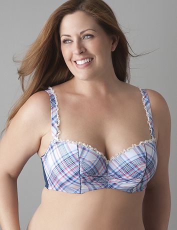 Plaid bandeau bra