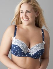 Polka dot demi bra