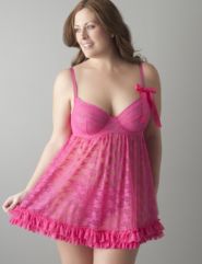 Full figure Floral lace babydoll by Cacique