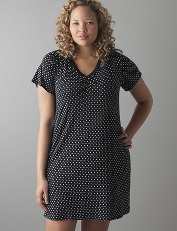 Polka dot sleep shirt by Cacique