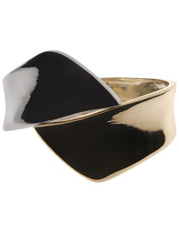 Two tone twist cuff bracelet by Lane Bryant