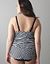 Striped bandeau one piece swim suit by Cacique