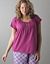 Short sleeve pintuck sleep top by Cacique