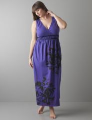 Plus size Floral maxi dress by Cacique