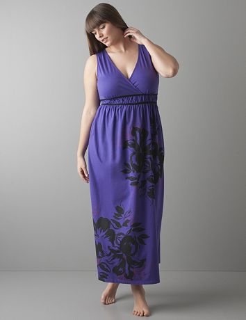Plus size Floral maxi dress by Cacique