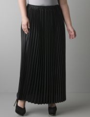 Knife pleat long skirt by Lane Bryant