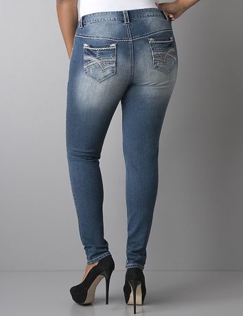 Heavy stitch skinny jean by Lane Bryant