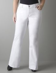 Full figure White flare jean by Lane Bryant