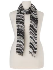 Extra large Monochrome waves scarf by Lane Bryant