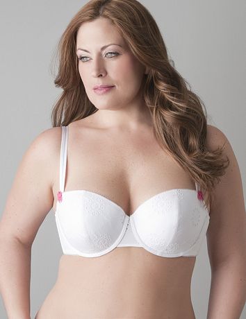 Eyelet lace cotton demi bra
