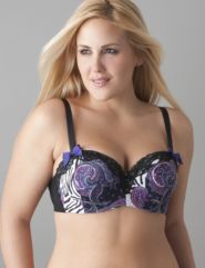 Mixed print bandeau bra