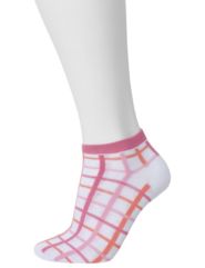 Plaid & stripe low cut sock 3-pack