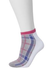 Plaid & solid low cut sock 3-pack