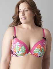 Plus size Floral plunge bra by Cacique