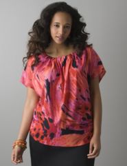 Tiger lily short sleeve blouse by Lane Bryant
