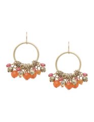 Beaded mini hoop earrings by Lane Bryant