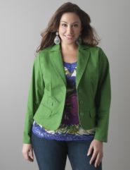 Plus size Twill blazer by Lane Bryant