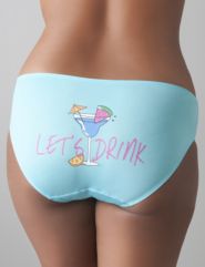 Let's Drink trimmed hipster panty by Cacique