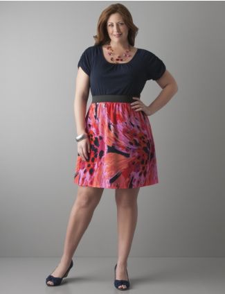 Floral skirt twofer dress by Lane Bryant