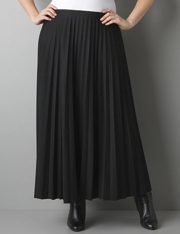 Pleated long skirt by Lane Bryant