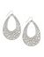 Silvertone filigree teardrop earrings by Lane Bryant