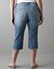 Full figure Raw edge denim capri by Seven7