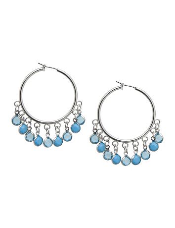 Disc bead hoop earrings by Lane Bryant