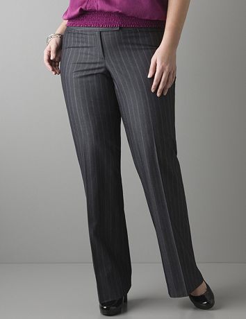 Colored pinstripe pant by Lane Bryant