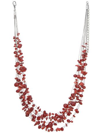 Multi row beaded illusion necklace by Lane Bryant