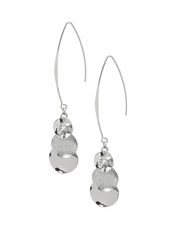 Coin & rhinestone earrings by Lane Bryant